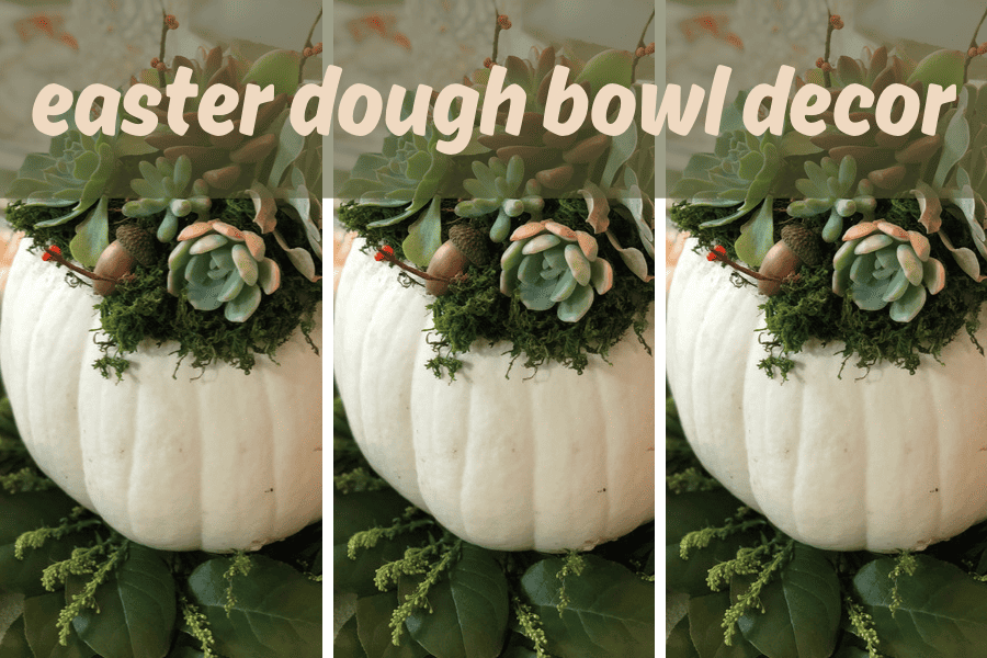 Easter dough bowl decor 